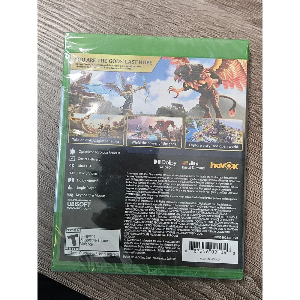 Immortals Fenyx Rising Xbox Series X Xbox One New Sealed Bonus Quest Ubisoft